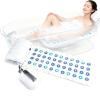 richigblosmum Portable Bubble Spa Mat for Bathtub - 93 Powerful Jets, 6 Modes with Remote, 7-Color LED Lights, Bath Bubble Machine with USB for Home & Travel view 1