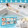 richigblosmum Portable Bubble Spa Mat for Bathtub - 93 Powerful Jets, 6 Modes with Remote, 7-Color LED Lights, Bath Bubble Machine with USB for Home & Travel view 2