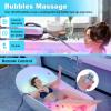 richigblosmum Portable Bubble Spa Mat for Bathtub - 93 Powerful Jets, 6 Modes with Remote, 7-Color LED Lights, Bath Bubble Machine with USB for Home & Travel view 3