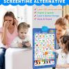 2025 New Talking Wall Chart for Kids, English and Spanish Learning Poster with Sounds, Electronic Bilingual Alphabet Numbers Interactive Wall Chart, Educational Learning Toys for Boy Girl(Blue) view 2