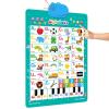 Talking Poster - Interactive Electronic Learning Chart, Alphabet Number Piano Songs Game, Full Animal Vocabulary Educational Toy, for Ages 1-6 Boys Girls Kindergarten School Nursery view 1