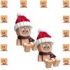 Christmas Shaking Feet Wooden Doll with 12 Magnetic Expressions  Handcrafted Figurine for Car Dashboard and Desktop Decor, Swaying Legs Add Fun and Stress Relief to Your Holidays (Mixed #2) view 1