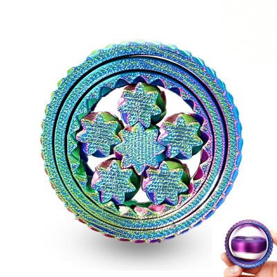 2-PCS 3D Printed Spinners Fidget Toys Adults - Stress Relief Toys for ADHD, Anxiety & Sensory Needs | Quiet Office Desk Toy & Party Favors - Birthday Goodie Bag Fillers Halloween (Red Green Blue)