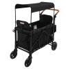 BBinmine 2-Seat Stroller Wagon for Kids, All-Terrain 4-Wheel Push Pull Wagon with 5-Point Harness & Sunshade, Foldable Double Wagon Cart with Adjustable Handle for 0-6 Years Old view 3