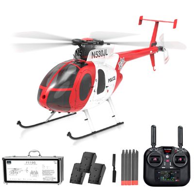Actualia YU Xiang F119S MD500 Little Bird RC Helicopter, 1/16 Scale 9CH Flybarless Brushless GP/S & Optical Flow Helicopter, 6G/3D Flight Modes Openable Cockpit Military Aircraft Model (RTF)