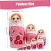 Jorzer 10PCS Russian Nesting Dolls Set Wooden Matryoshka Doll Set with Charming Printing Effortless Disassembly & Assembly Nesting Dolls for Collection Decoration.. view 2