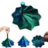 3D Printed Expanded Sensory Fidget Star,Transformable Stress Relief Finger Toy with Detachable Handle,for Office desks as a Stress-Relief Gifts,ADHD & Stress Relief (Blue Green-Detachable Handle) view 1