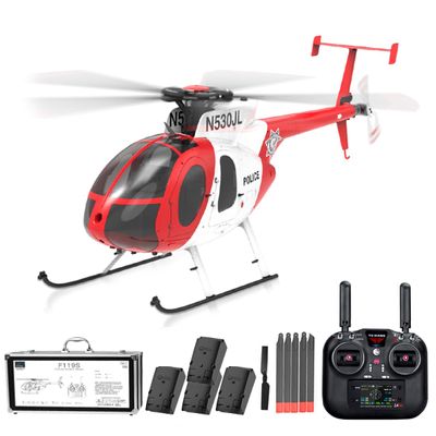Actualia YU Xiang F119S MD500 Little Bird RC Helicopter, 1/16 Scale 9CH Flybarless Brushless GP/S & Optical Flow Helicopter, 6G/3D Flight Modes Openable Cockpit Military Aircraft Model (RTF)