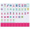 Arrowbash American Mahjong Set Only with 160 Mahjong Tiles 1.2-inch American Mah Jong Set Hand Carved Pattern for Adult Social Party, Mah Jong Lovers Gift (Rose Red) view 1