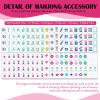 Arrowbash American Mahjong Set Only with 160 Mahjong Tiles 1.2-inch American Mah Jong Set Hand Carved Pattern for Adult Social Party, Mah Jong Lovers Gift (Rose Red) view 3