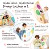 MEKA Triangle Mirror 5 in 1, One Multifunctional Learning Space - Five Ways to Play, Discover and Grow. Baby Sensory Toys, Activity Center for Toddlers, Wood Frame view 3