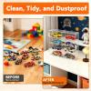 4-Pack Clear Display Case for 1/64 Scale Die-Cast Cars, Compatible with Hot Wheels & Matchbox, Wall-Mountable & Stackable Toy Car Storage Boxes, Holds 32 Cars, Dustproof, 6.5  7.5  1.6 in view 4