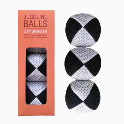 AIYIWREATH Juggling Balls [Pack of 3] for Beginners to Advanced Jugglers - Two Layer Construction- No Bounce Design - Soft and Easy Juggling Kit