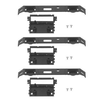 3 Set RC Front Bumper Aluminum Alloy, High Strength RC Car Bumper, Lightweight Abrasion Remote Control Car Front Bumper with Accessories, for RC Car Replacement Parts (Black)