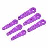 MECCANIXITY 6 Pcs Aluminum Servo Horn Long 25T 25 Teeth Steering Arm 37mm Length Purple Suitable for DIY RC Car/Boat/Airplanes Boat Model Accessories view 1
