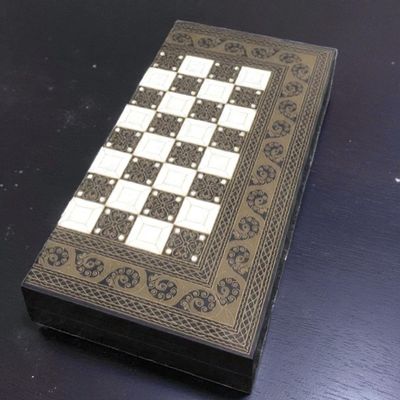 19.6" Classic Middle Eastern Backgammon Chess Set | Handmade Inlaid Wooden Board | Luxury Gift for Father, Husband or Men