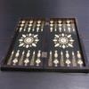 19.6" Classic Middle Eastern Backgammon Chess Set | Handmade Inlaid Wooden Board | Luxury Gift for Father, Husband or Men view 4