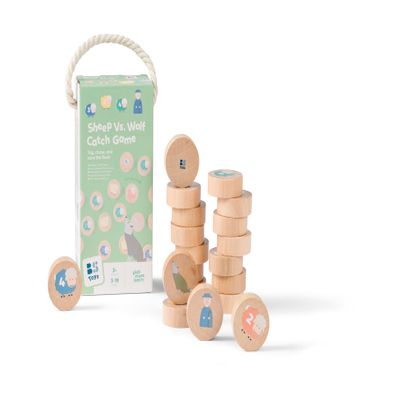 BS Toys Wooden Chase Game Catch Sheep and Avoid Wolves 3+ Years
