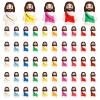 ajabavbd 50PCS Little Jesus Figures, 10 Color Tiny Jesus Figurines in Bulk, Mini Jesus Figure Religious Gifts for Easter Egg Stuffers Fillers, Christian Valentines Gifts for Kids Women Mom (50PCS) view 1