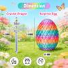 24Pcs 3D Printed Dragon Eggs with Articulated Dragon Inside, Bulk Mystery Crystal Dragon Toys for Kids Party Favors, Christmas Easter Basket Stuffers, School Classroom Rewards, Bulk Mystery Eggs view 2