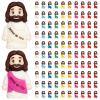 ajabavbd 100PCS Little Jesus Figures, 10 Color Tiny Jesus Figurines in Bulk, Mini Jesus Figure Religious Gifts for Easter Egg Stuffers Fillers, Christian Valentines Gifts for Kids Women Mom (100PCS) view 1