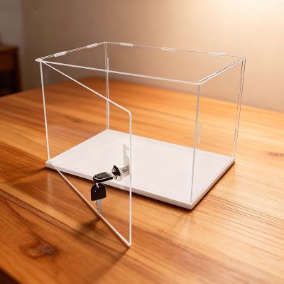 Locking Door Acrylic Display Cases, Dustproof Acrylic Box for Collectibles Action Figures Models, 6 8 10 12 14 16 18 Small Transparent Boxes Showcase(30x30x45cm(12x12x18in))
