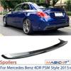 HHFBD MAGICKIT Compatible with Mercedes Benz 4DR PSM Style 2015+ CAR Accessories Carbon Fiber Look Rear Trunk Tail Wing Lip W205 Spoiler Amg view 2