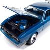 1/18 Auto World 1971 Mach 1 Blue Metallic with Silver Hood Muscle Car & Nationals American Muscle Series Diecast Model Car - AMM1335 view 2