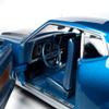 1/18 Auto World 1971 Mach 1 Blue Metallic with Silver Hood Muscle Car & Nationals American Muscle Series Diecast Model Car - AMM1335 view 3