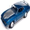1/18 Auto World 1971 Mach 1 Blue Metallic with Silver Hood Muscle Car & Nationals American Muscle Series Diecast Model Car - AMM1335 view 4