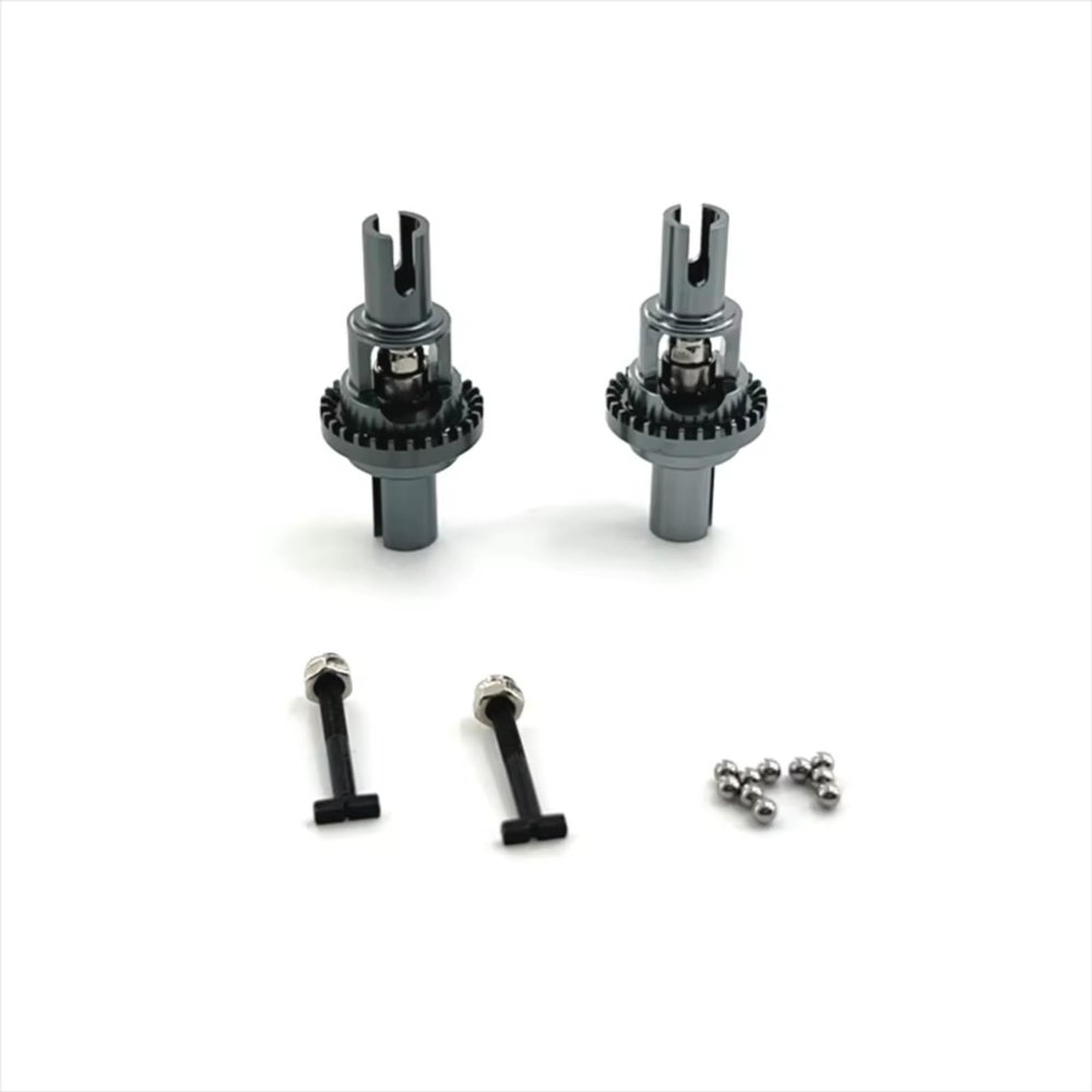 RC Models Parts For WLtoys 1/28 284161 284010 284131 K989 K969 K979 P929 P939 Metal Upgraded Front And Rear Differentia RC Car Parts(Gray)