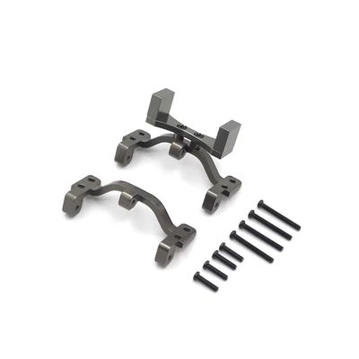 RC Models Parts For WPL C14 C24 B14 B16 B24 B36 For HengLong For JJRC For FeiYu RC Car Parts Upgrade Metal Servo Bracket Tie Rod Holder(Dark Grey)