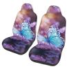 Tnnutp Blue Butterfly Car Seat Covers for Women,Universal Auto Front Seats Protector Fits for Car, SUV Sedan,Truck view 1