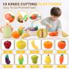 RUIDYA Play Kitchen Accessories, Kids Kitchen Pretend Play Role Play Cutting Fruit Food Toy & Cookware Pot & Pan Set, Toy for Girl Boy Age 3,4,5,6+,Children Cooking Utensil Vegetable Toy view 3