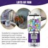 DzkZen Toy Vending Machine Dispenser, Capsule Vending Machine for Game Stores, 200 Balls, 100 Stainless Steel Tokens, Coin Operated Gumball Bank White-Emptycapsuleshell view 4
