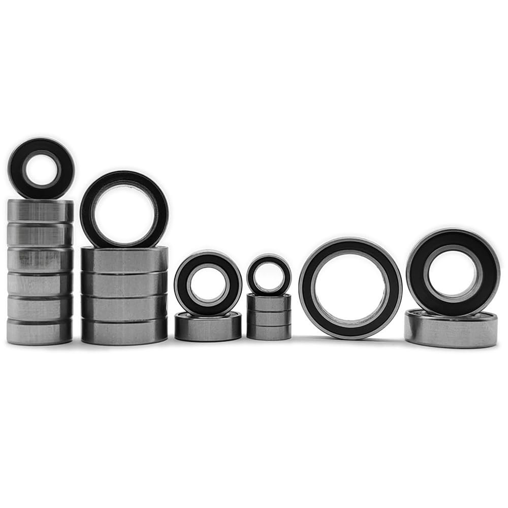 AMZRC 21-Pcs Complete Bearings Kit for Traxxas 1/10 Rustler Slash 4x4 4WD 2018+ Rc Car Part