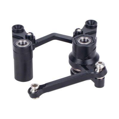 RC Models Parts For Traxxas BL-2S For Slash 4x4 4WD CNC Machined Aluminum Steering Bellcrank And Drag Link Servo Saver Set Upgrade Parts Precision(Black)