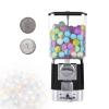 DzkZen Toy Vending Machine Dispenser, Capsule Vending Machine for Game Stores, 200 Balls, 100 Stainless Steel Tokens, Coin Operated Gumball Bank Black-toyball