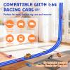 Flexible Race Track for Kids 3+, Flex Tracks 15 Ft Fun Set - DIY Flexible Car Track with 8 Race Cars & 4 Strong Suction Cups, Portable Blue Track Toy Birthday Gifts for Boys & Girls view 4