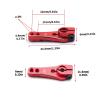 RC Models For Traxxas For TRX4 For TRX6 For SCX10 For Axial D90 D110 1/10 Servo Steering Arm 25T Tooth Scale Tracked RC Parts 1PCS 33mm Metal(Red) view 2