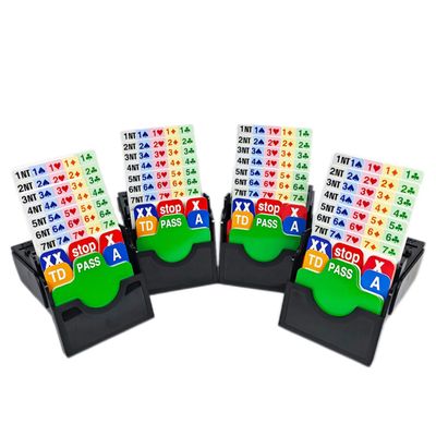 Time Walker Black Plastic Partner Bridge Bidding Boxes with Bridge Playing Cards Professional Bidding Card Holders for Bidding Player