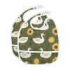 Dussdil Baby Bibs for Boys Girls White Ducks Sunflowers Infant Toddler Drooling Bibs Feeding Teething Bibs Adjustable Closure Scraps Pocket 1 Pack view 2