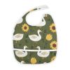 Dussdil Baby Bibs for Boys Girls White Ducks Sunflowers Infant Toddler Drooling Bibs Feeding Teething Bibs Adjustable Closure Scraps Pocket 1 Pack view 3