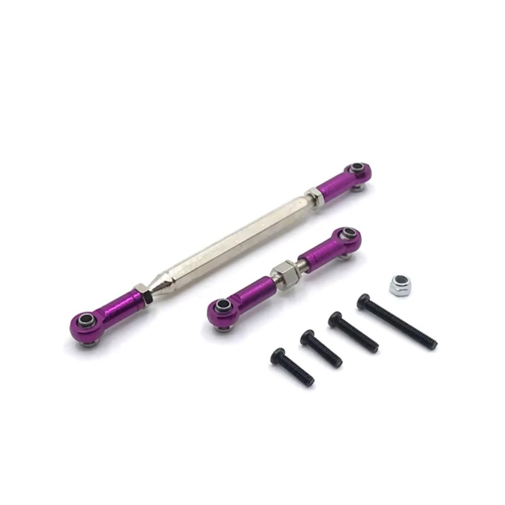 RC Models Parts For Mang Niu D90 D91 D96 For MN98 99S V1 Remote Control Car Parts Metal Upgrade Steering Gear Pull Rod(PURPLE)