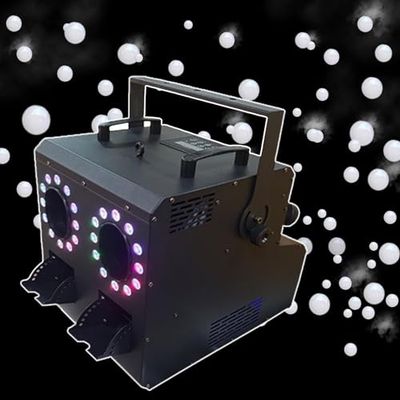 1500W 2-Hole LED Smoke Bubble Machine & 3000W 4-Hole Fog Bubble Maker - 3-in-1 Dynamic 180 Bubble Matrix for DJ, Disco, Festival, Wedding, Dance Party