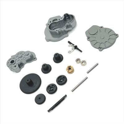 Metal Upgraded Dual Speed Transmission Compatible with FMS 1/24 FCX18 Crusher K5 RC Car(Dark Grey)