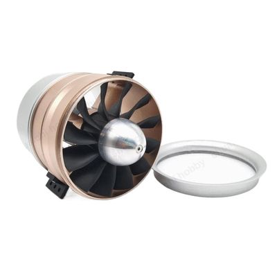 1PCS Model Airplane EDF 90mm 12- Ducted Fan 1600KV Motor with Full Aluminum Outer Shell Support 6S 22.2V Compatible with