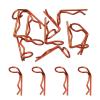 MECCANIXITY 10pcs 0.8x0.24in 90-Degree Angle RC Body Clips Bent Springy R Pins for All 1/8 1/10 1/12 Scale Model RC Car Crawler Truck, Shell Replacement Parts, Orange view 1