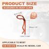 MECCANIXITY 10pcs 0.8x0.24in 90-Degree Angle RC Body Clips Bent Springy R Pins for All 1/8 1/10 1/12 Scale Model RC Car Crawler Truck, Shell Replacement Parts, Orange view 2