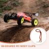 MECCANIXITY 10pcs 0.8x0.24in 90-Degree Angle RC Body Clips Bent Springy R Pins for All 1/8 1/10 1/12 Scale Model RC Car Crawler Truck, Shell Replacement Parts, Orange view 4